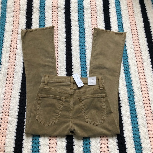 CURRENT/ELLIOTT The Kick crop corduroy flared jean - Picture 3 of 8